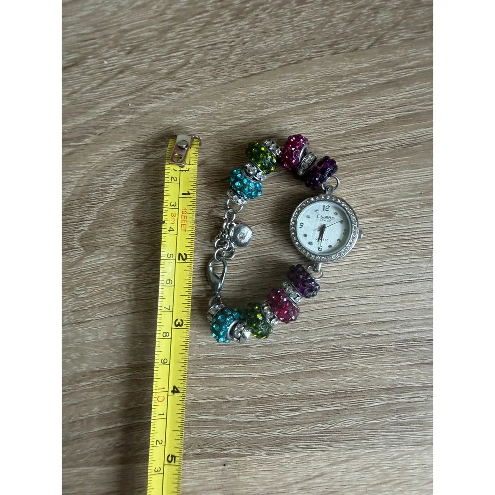 Figaro‎ Couture Rhinestone Watch Women's Needs Battery Multicolored Feminine